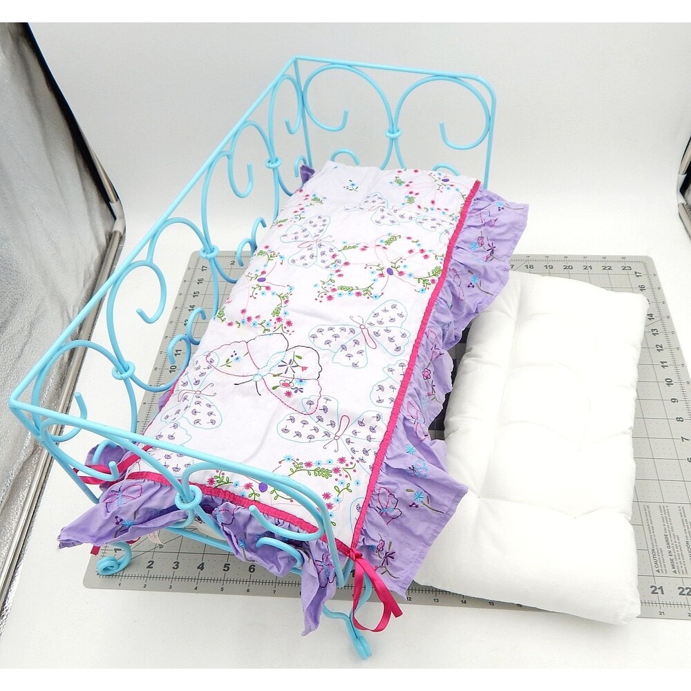 American Girl Curlicue Blue Trundle Daybed Mattresses Butterfly Bedding Limited